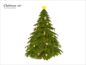 Sims 4 — Christmas tree by Severinka_ — Christmas tree with toys and a star on top Christmas Set 2015 1 color