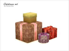 Sims 4 — Boxes with gifts by Severinka_ — Boxes with gifts Christmas Set 2015 1 color