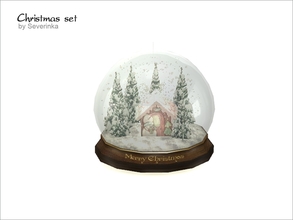 Sims 4 — Snow globe by Severinka_ — Traditional Christmas decorations - Snow globe Christmas Set 2015 1 color