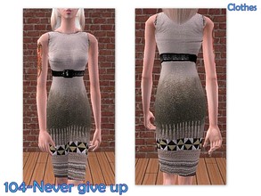Sims 2 — 104-Never give up - only dress by Well_sims — Beautiful pencil dress for your sim. -Only dress.