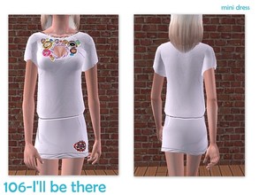 Sims 2 — 106-I\'ll be there - only mini dress by Well_sims — Beautiful mini white dress for your sim. -Only dress