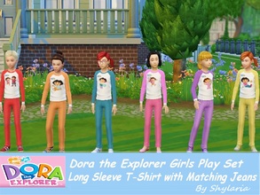 Sims 4 — Girls Dora the Explorer Play Set by Shylaria — Your Sims 4 little girl will be prepared for any adventure in
