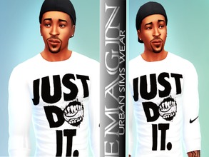 Sims 4 — Just Do It NIKE Long Tee by emagin3602 — Custom Made &amp;amp;amp; Created By Emagin Designs