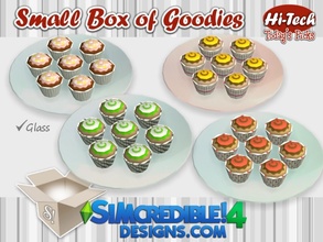 Sims 4 — Hi-tech 'Power on' Cupcakes *Decor* by SIMcredible! — It's SIMcredible! Small box of goodies #1 - Your lovely