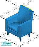 Sims 1 — Bluish Living Room Chair by simmyfan2852 — Part of the Bluish Living Room Set