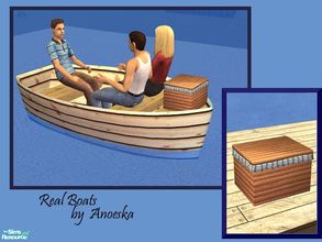 Sims 2 — Real Boats by AnoeskaB — Real sittable boats in 3 versions: two boats for placement on the sea (2 levels) and