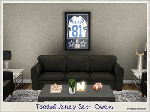 Sims 3 — Football Jersey Set- Owens by mightyfaithgirl — Sporty Sims of all ages will delight in this framed Jersey of