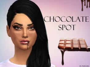 Sims 4 — Chocolate Spot For Lips by Puresim — Your sims are too greedy ? Then, this chocolate lip spot is perfect for