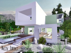 Sims 3 — Key Lime Modern by chemy — This Ultra modern multi level home features an open floor plan. Having 2 bedrooms, a