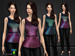 Sims 4 — Touch of Glitter - Set by lillka — This 2 part set includes top and leggings New items I hope you like it :)
