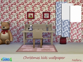 Sims 4 — Christmas kids wallpaper by Neferu2 — Nice Christmas wallpaper for kids