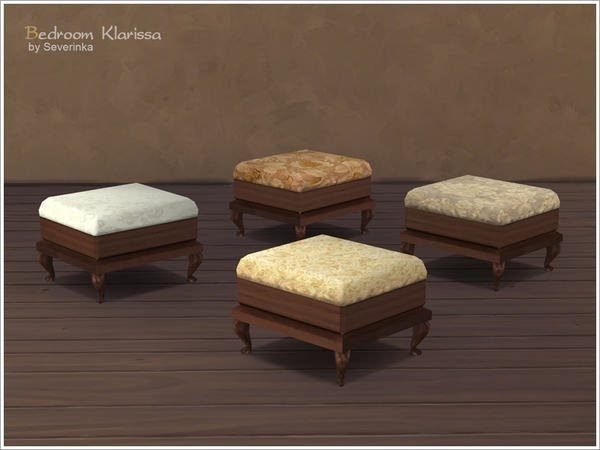Sims 4 — Pouf Klarissa by Severinka_ — Pouf of furniture set Klarissa 4 color