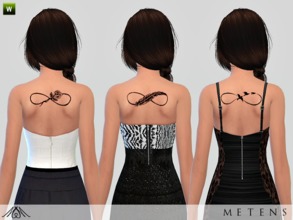 Sims 4 — Infinity Collection by Metens — - New beautiful infinity tattoos for your female sims! - 3 variations (rose,