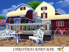 Sims 4 — Christmas Barn Bar by evi — Christmas colors, decorations and seasonal rythms for a great night out with