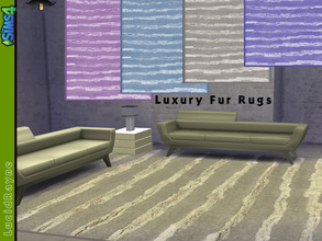 Sims 4 — Luxury Fur Rugs by LucidRayne — Large Rug in 4 colors.