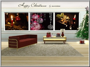 Sims 3 — Happy Christmas_marcorse by marcorse — Three Christmas themed paintings for your Sim decor. 1 file. Note: the