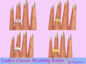 Sims 4 — Ladies Classic Wedding Bands by Shylaria — The Sims 4 Base game allows sim couples to marry, and does provide