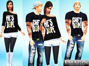 Sims 4 — Ladies He's Dope Match Tee by emagin3602 — Custom Made &amp; Created By Emagin Designs