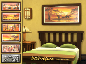 Sims 4 — MB-Africa by matomibotaki — MB-Africa, seven native african paintings for a comfy atmosphere in your sims 4