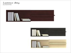 Sims 4 — Lawrence wall shelf by Severinka_ — Wall shelf with books from the set of 'Lawrence dining' 3 colors