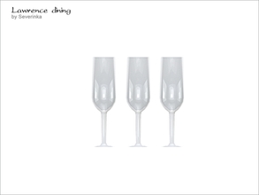 Sims 4 — Lawrence glass bokals 01 by Severinka_ — Tall glasses of champagne from the set of 'Lawrence dining'