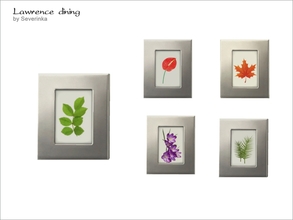 Sims 4 — Lawrence photo frame by Severinka_ — Frame with abstract images from the set of 'Lawrence dining' 5 variant