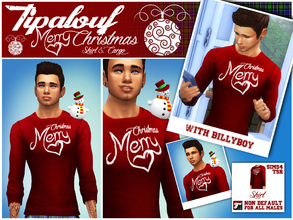 Sims 4 — Shirt Merry Christmas 2014 by Tipalouf2 — Shirt Merry Christmas 2014 by Tipalouf Non default - For all males For