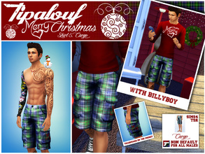 Sims 4 — Cargo Shorts Merry Christmas 2014 by Tipalouf2 — Cargo Shorts Merry Christmas 2014 by Tipalouf Non default - For