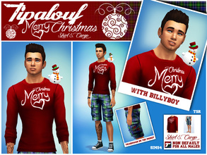 Sims 4 — Merry Christmas 2014 SET by Tipalouf2 — Merry Christmas 2014 SET by Tipalouf 1 Shirt 1 Cargo Shorts Non default