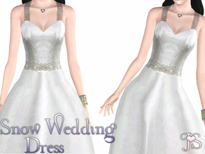 Sims 3 — Snow Wedding Dress by JavaSims — Fall in love with this amazing dress! Perfect for weddings or get togethers!