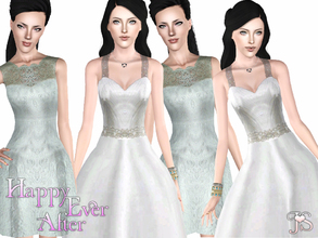 Sims 3 — Happy Ever After Set by JavaSims — Looking for a perfect wedding dress set? Look no further, perfect for snowy