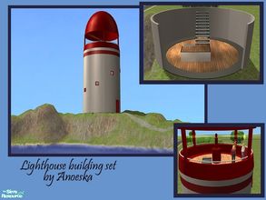 Sims 2 — Lighthouse Build Set by AnoeskaB — Build your own lighthouse with this mesh set with complete round walls, that