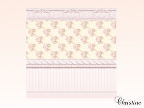 Sims 4 — Fancy floral Walls dv002 by cm_11778 — Beautiful new walls with fancy floral and moldings for your discerning