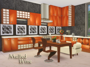 Sims 4 — Mulled Wine by Kiolometro — Bright and juicy set for kitchen and dining room. Three recolors. The first is