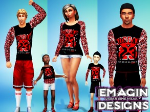 Sims 4 — Ladies Jordan 23 Long Sleeves by emagin3602 — Custom Made &amp; Created By Emagin Designs