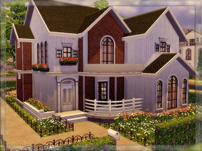 Sims 4 — V |04 by vidia — This house has a bedroom, a study room and a bathroom on the upstairs. Also there is a living