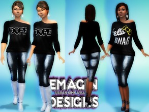 Sims 4 — Ladies Jean Dark Capris by emagin3602 — Designed by Emagin Designs
