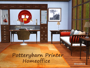 Sims 3 — PB Printer Home Office by ShinoKCR — Potterybarn inspired Homeoffice matching the Printer Livingroom. - Desk -