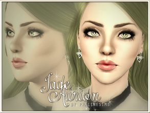 Sims 3 — Jade Aurion by Pralinesims — Jade Aurion, mystic girl with green eyes and hair. You MUST install the skintone if