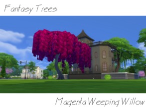 Sims 4 — Fantasy Tree - Magenta Weeping Willow by fonxi121994 — It comes from outer space, this Magenta tree amaze