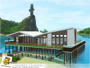Sims 3 — Lathrea Clande by Onyxium — Modern, compact, stylish and elegant. Convenient, spacious holiday house. Two sim