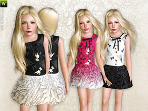 Sims 3 — Tinkerbell Dress by lillka — Tinkerbell Dress Everyday/Formal 3 styles/recolorable I hope you like it :) Hair by