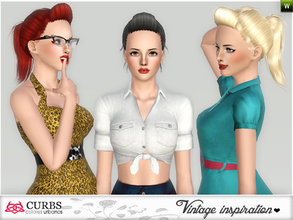 Sims 3 — My everyday Pinup Hairstyle by Colores_Urbanos — This hair is perfect for our girls that start with the style