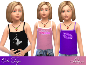 Sims 4 — Cute Top by Lulu265 — A cute strapless top for your Sim girls , 3 variations included 