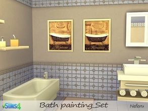 Sims 4 — Bath painting_Set by Neferu2 — Set of paintings to the bath