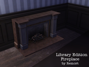 Sims 4 — Library Edition Fireplace by Remort — The library fireplace from The Sims 1, shiny marble makes this fireplace