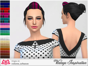Sims 4 — My everyday Pinup Hairstyle 02 by Colores_Urbanos — This hair is ideal for use with bandana (Recommended item)