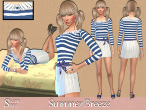Sims 4 — Summer Breeze by SegerSims — A bodydress with a bow A Standalone A lovely dress for any occasion, like -