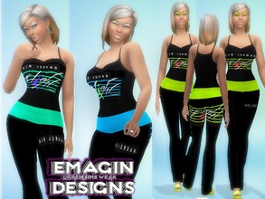 Sims 4 — 2 Sets Outfits Flight Ladies by emagin3602 — Designed by Emagin Designs