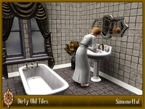 Sims 3 — Dirty Old Tiles by SimonettaC — Very dirty and worn tiles for your inferior walls and floors. These tiles should